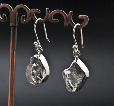Sterling Silver Herkimer Diamond Earrings