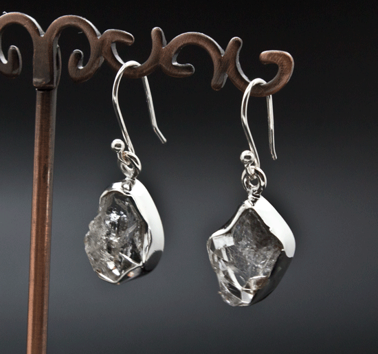 Sterling Silver Herkimer Diamond Earrings