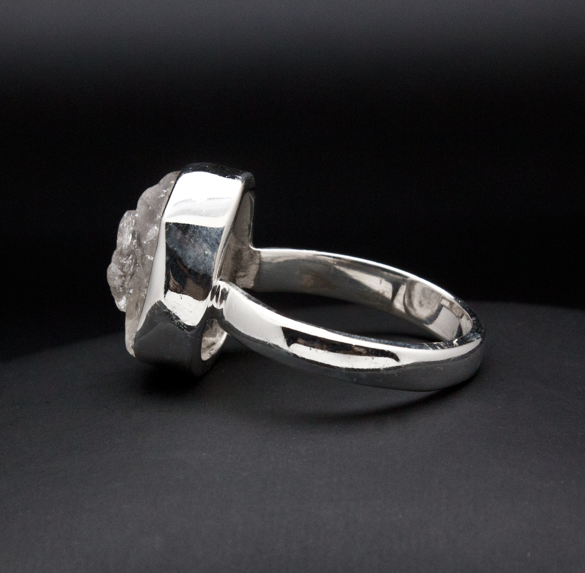 Sterling Silver Herkimer Diamond Ring Size 7