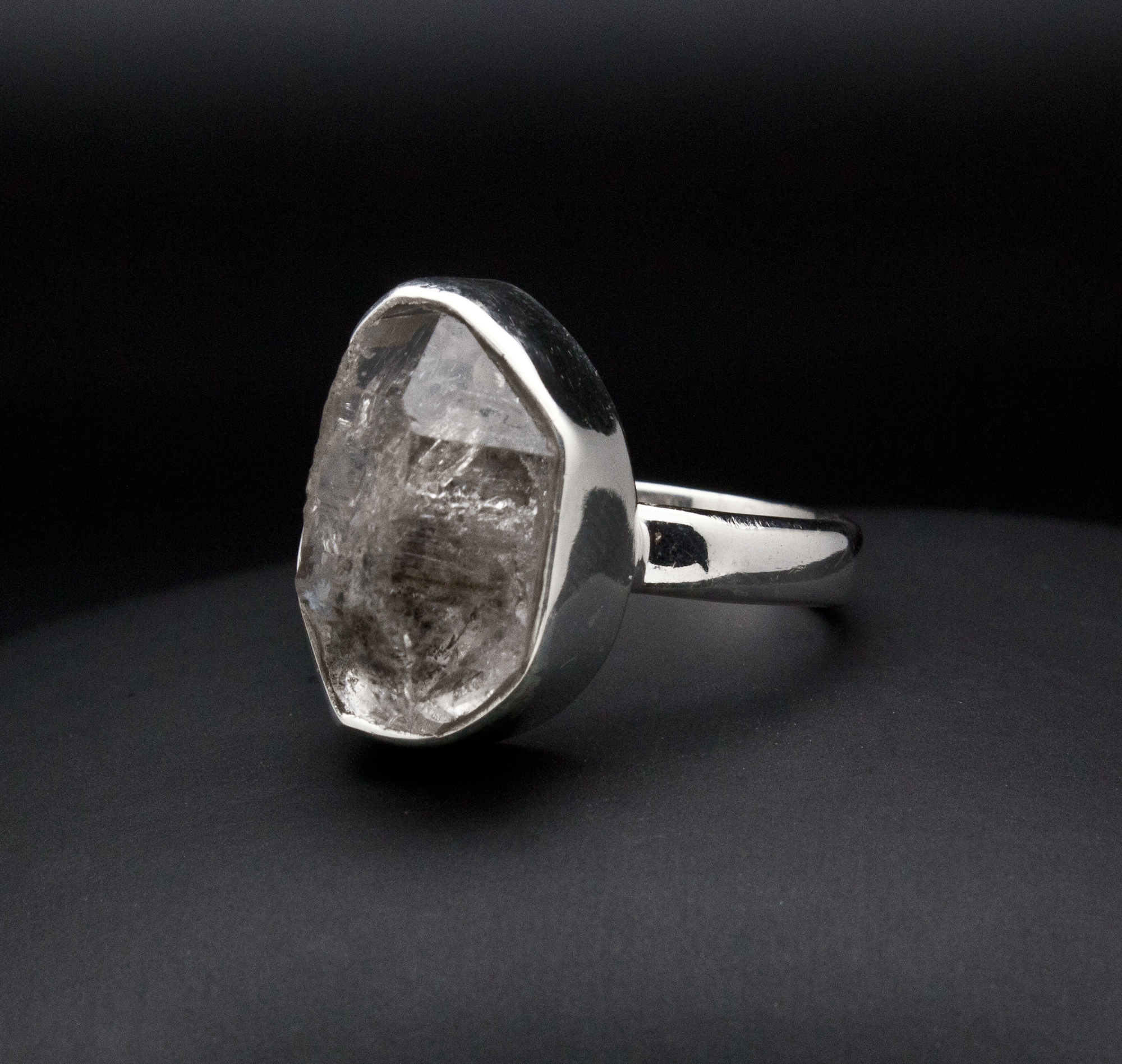Sterling Silver Herkimer Diamond Ring Size 7