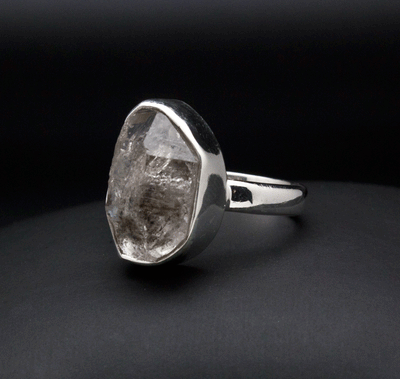 Sterling Silver Herkimer Diamond Ring Size 7