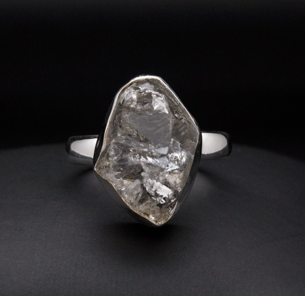 Sterling Silver Herkimer Diamond Ring Size 8