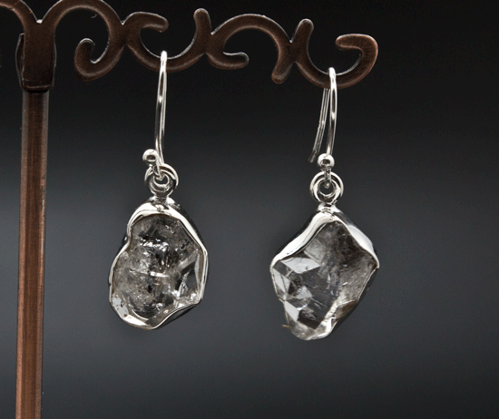 Sterling Silver Herkimer Diamond Earrings