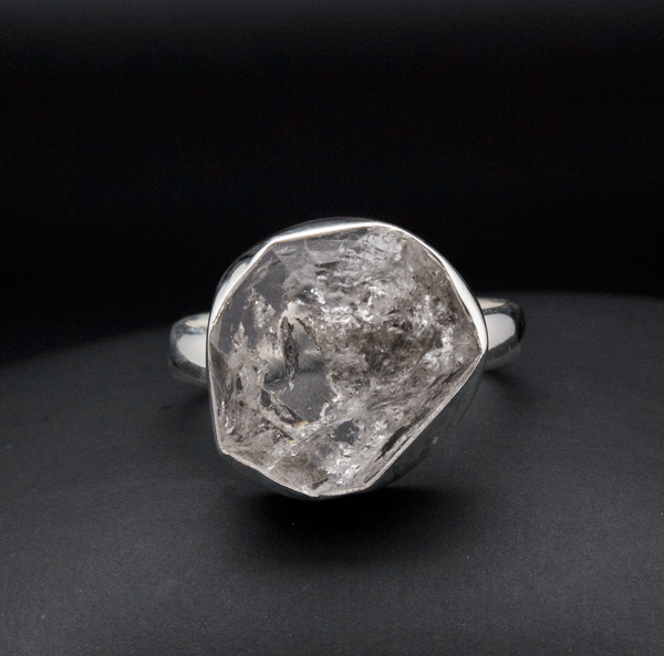 Sterling Silver Herkimer Diamond Ring Size 8