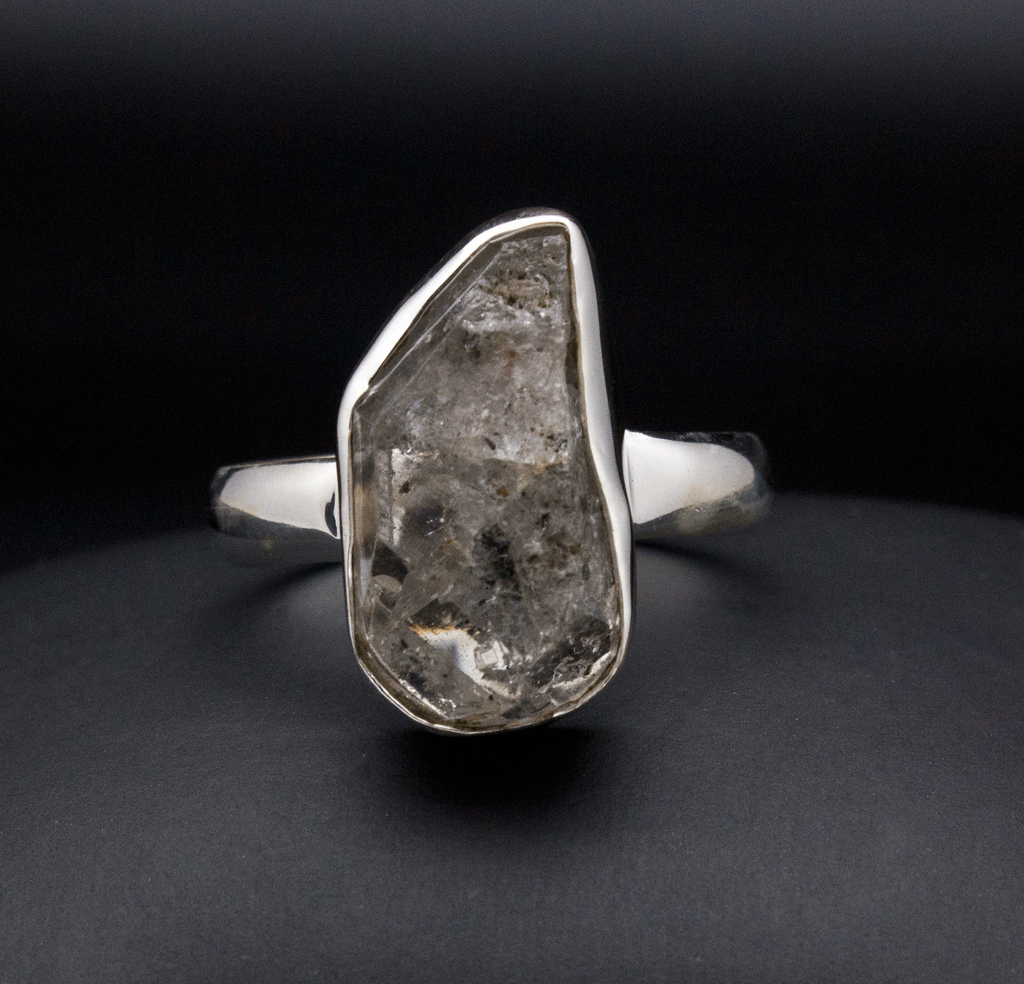 Sterling Silver Herkimer Diamond Ring Size 10