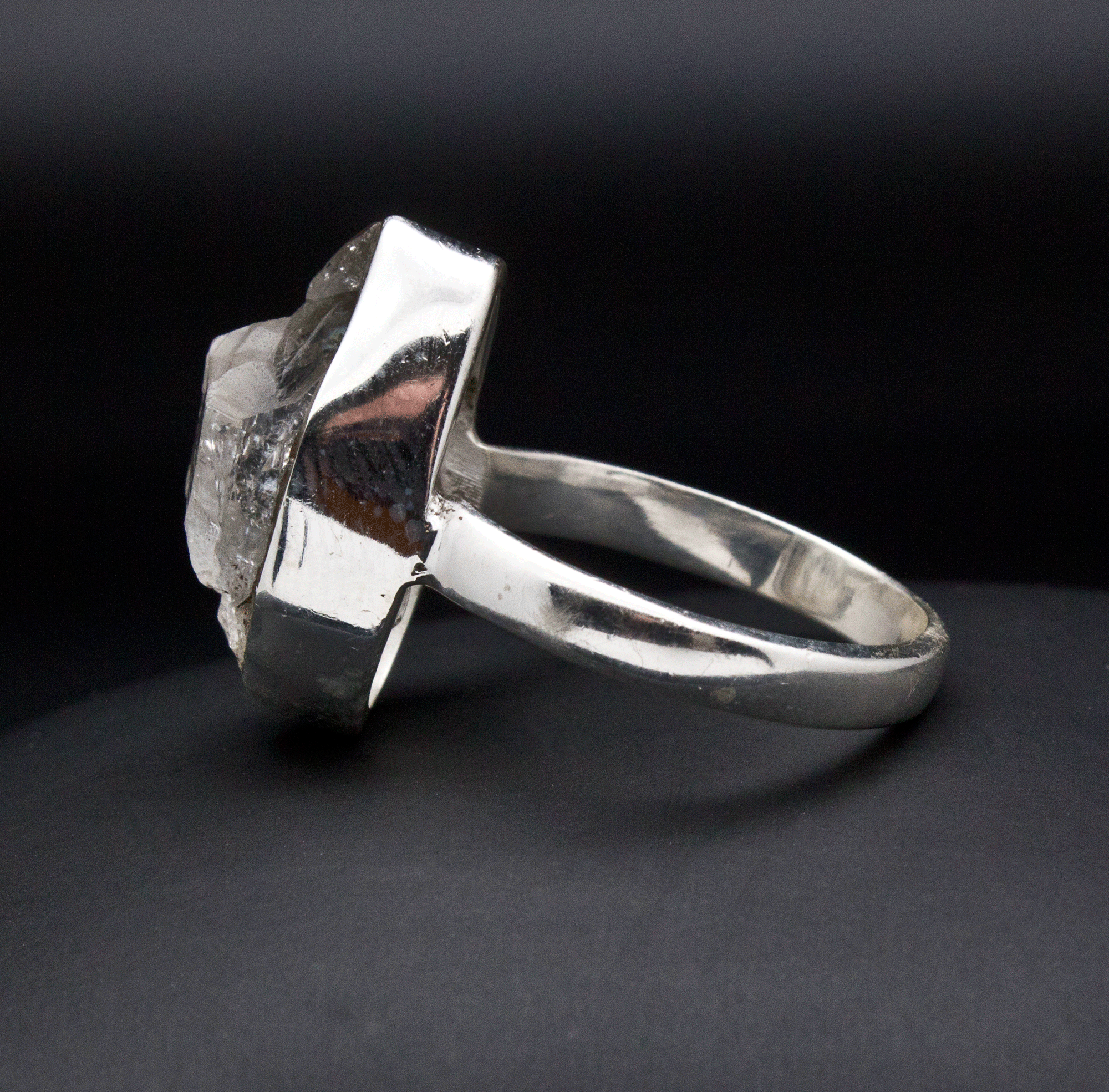 Sterling Silver Herkimer Diamond Ring Size 9.5