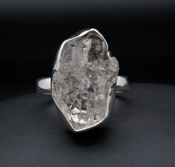 Sterling Silver Herkimer Diamond Ring Size 10