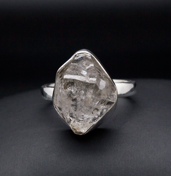 Sterling Silver Herkimer Diamond Ring Size 9.5