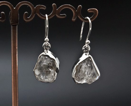 Sterling Silver Herkimer Diamond Earrings