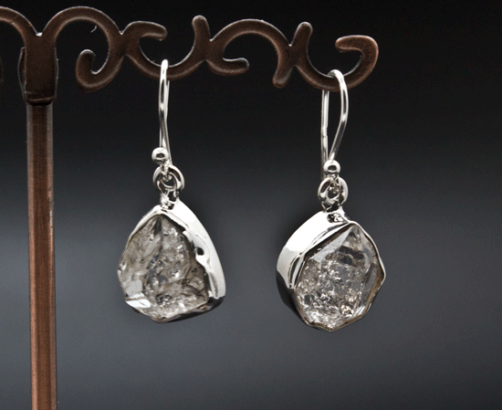 Sterling Silver Herkimer Diamond Earrings