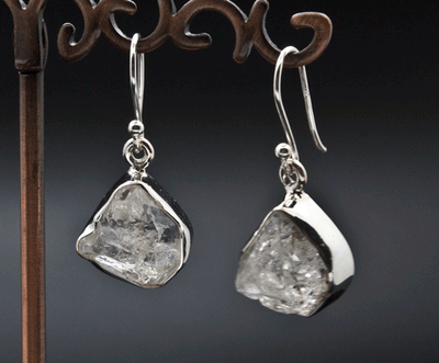 Sterling Silver Herkimer Diamond Earrings