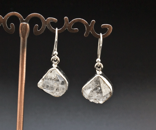 Sterling Silver Herkimer Diamond Earrings