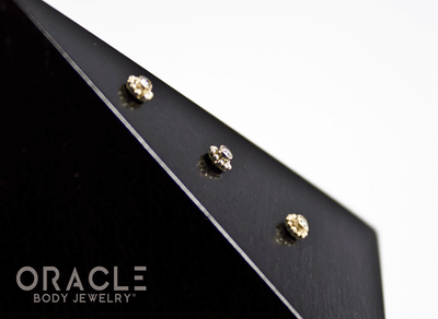 14k Small Diamond Threadless Gold End