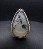 Sterling Silver Dendritic Opal Ring Size 5
