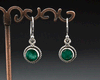 Sterling Silver Emerald Earrings