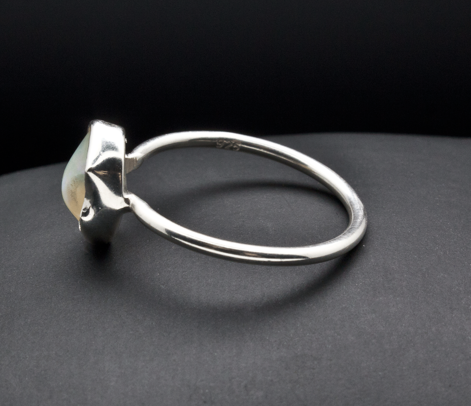 Sterling Silver Ethiopian Opal Ring Size 7