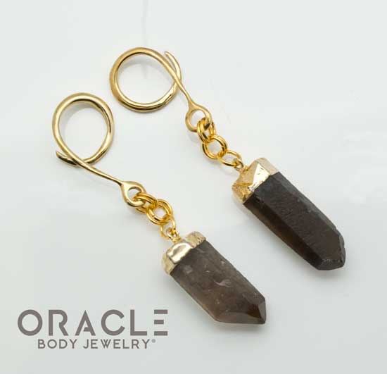 Crossover With Gold Plated Smoky Quartz