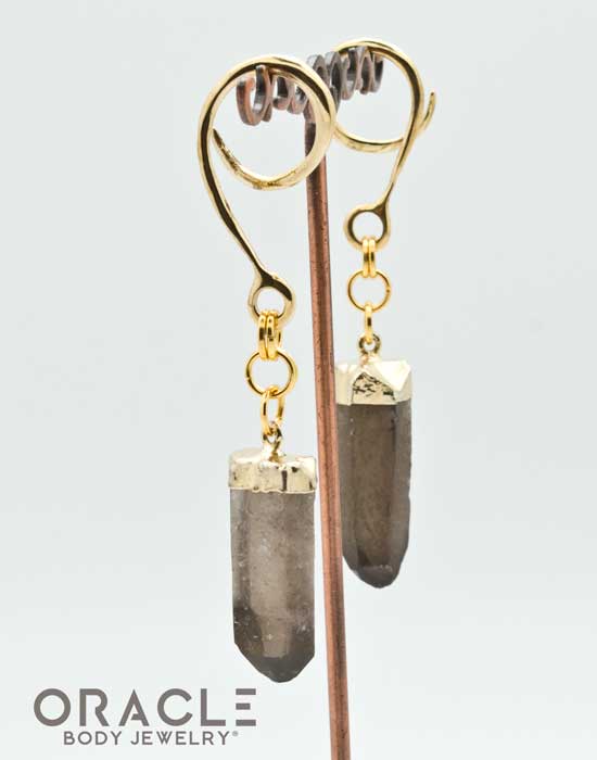 Crossover With Gold Plated Smoky Quartz