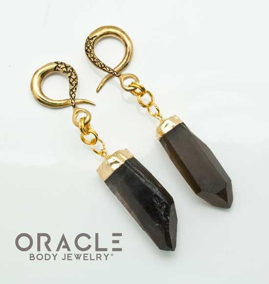 Crossover With Gold Plated Smoky Quartz