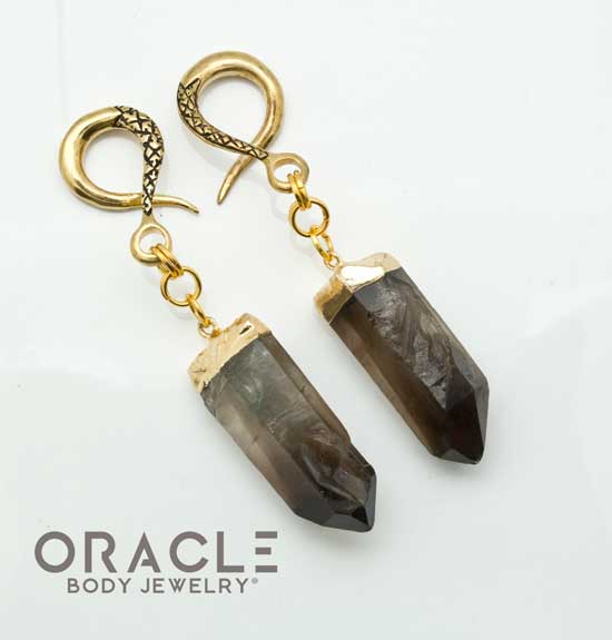 Crossover With Gold Plated Smoky Quartz