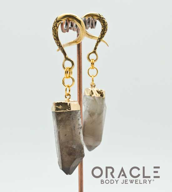 Crossover With Gold Plated Smoky Quartz