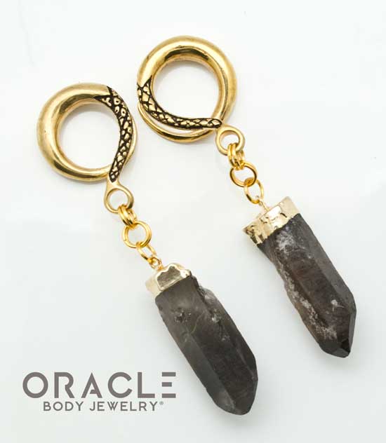 Crossover With Gold Plated Smoky Quartz