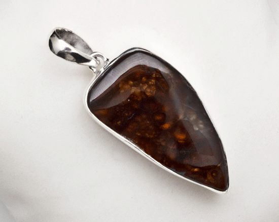 Sterling Silver Fire Agate Pendant