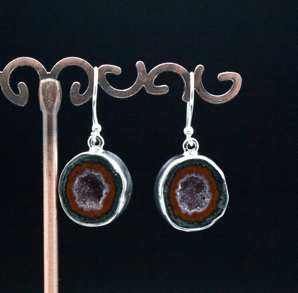 Sterling Silver Geode Earrings