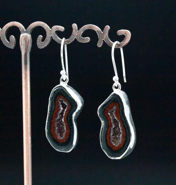 Sterling Silver Geode Earrings