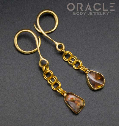 Crossover With Gold Plated Fire Agate