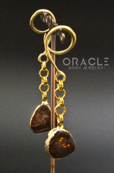 Crossover With Gold Plated Fire Agate