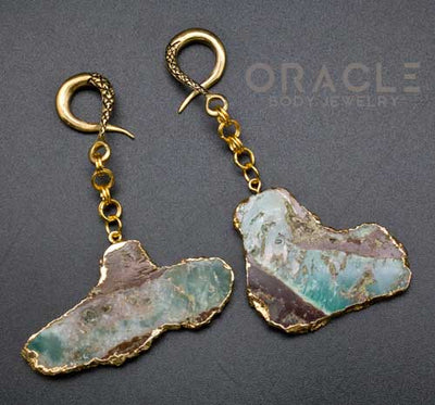 Crossover With Gold Plated Chrysoprase