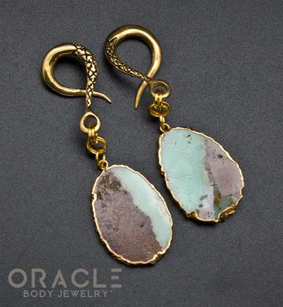 Crossover With Gold Plated Chrysoprase