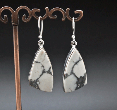 Sterling Silver Howlite Earrings
