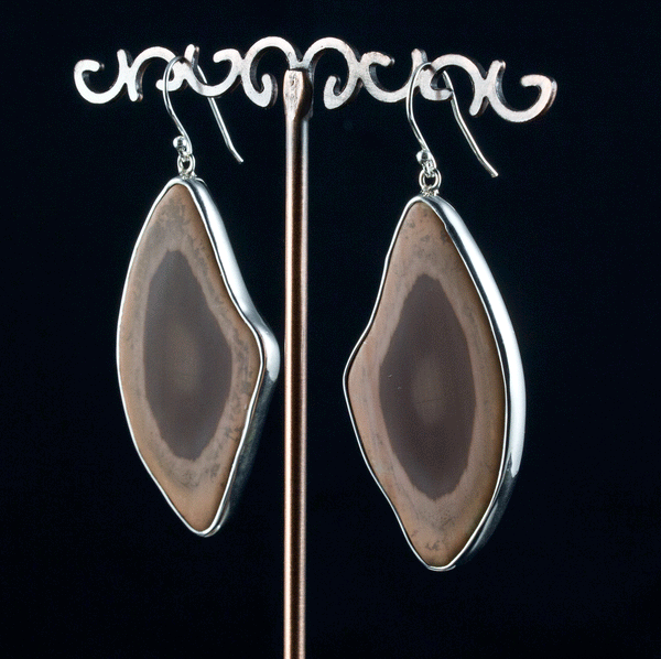 Sterling Silver Imperial Jasper Earrings