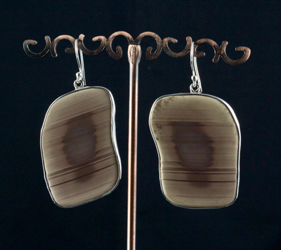 Sterling Silver Imperial Jasper Earrings