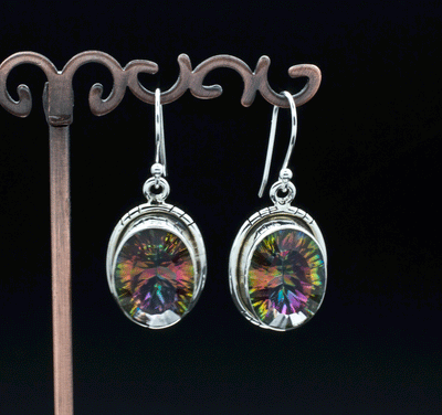 Sterling Silver Mystic Topaz Earrings