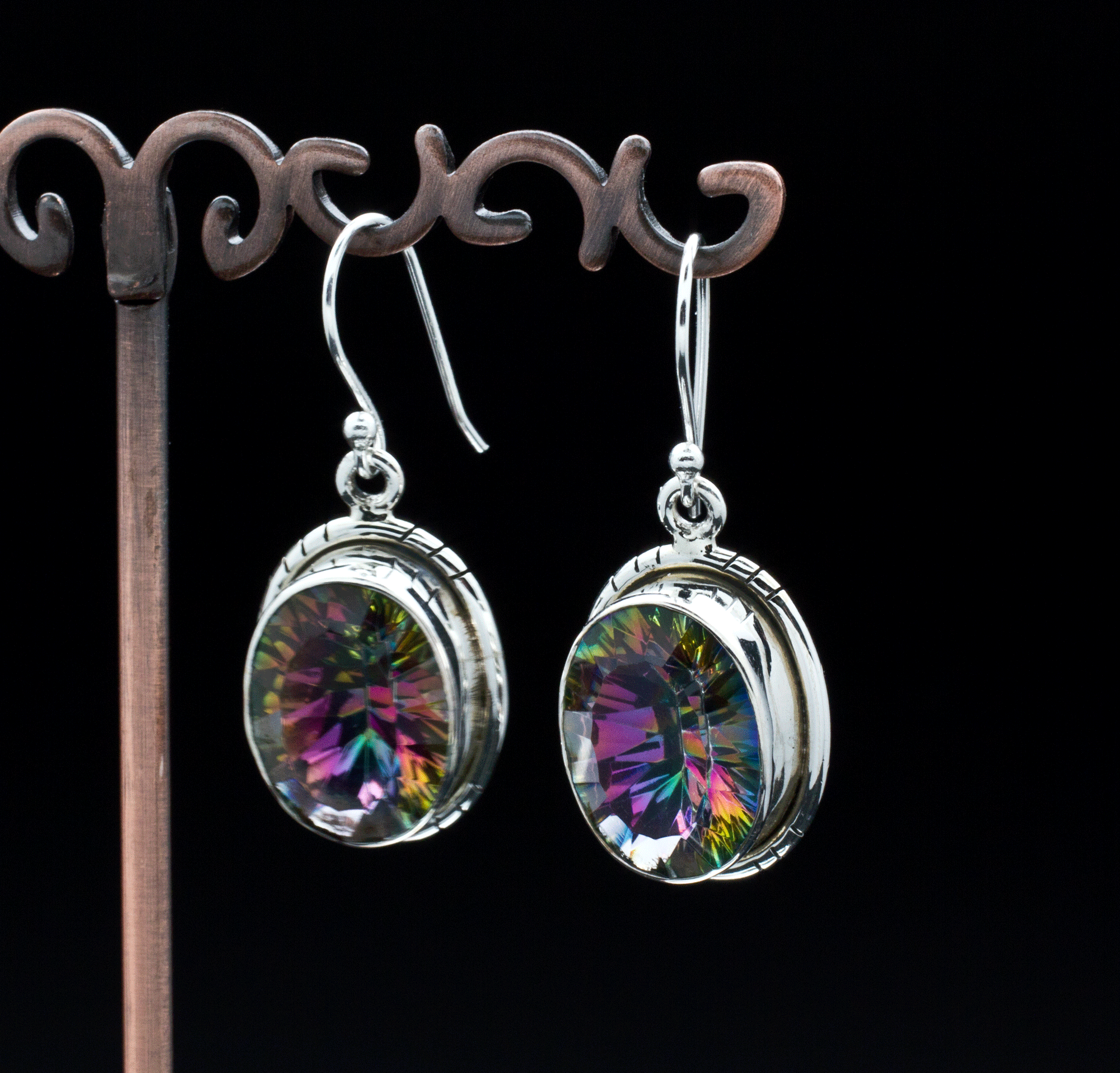 Sterling Silver Mystic Topaz Earrings