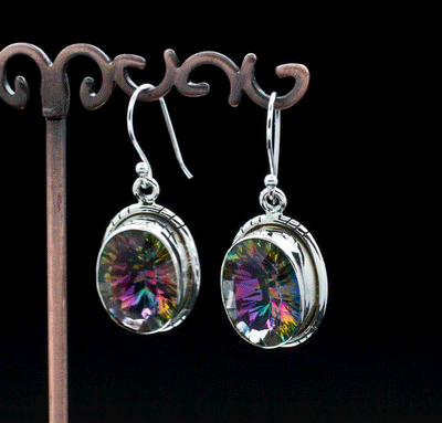 Sterling Silver Mystic Topaz Earrings