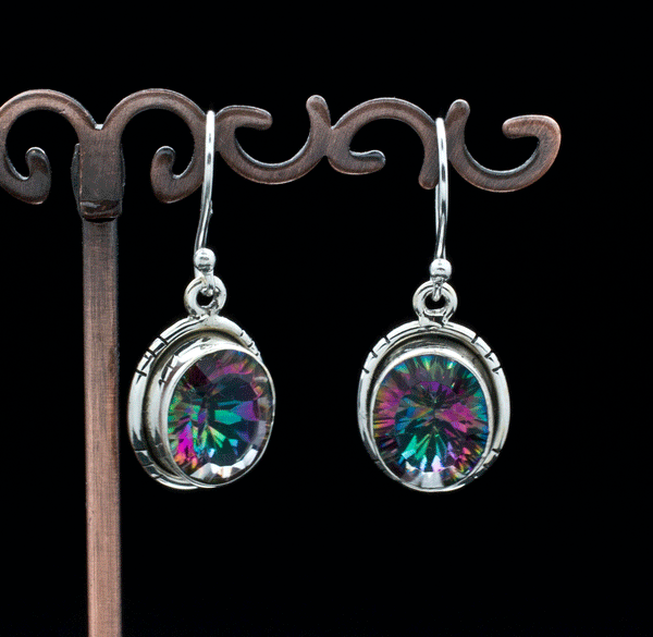 Sterling Silver Mystic Topaz Earrings