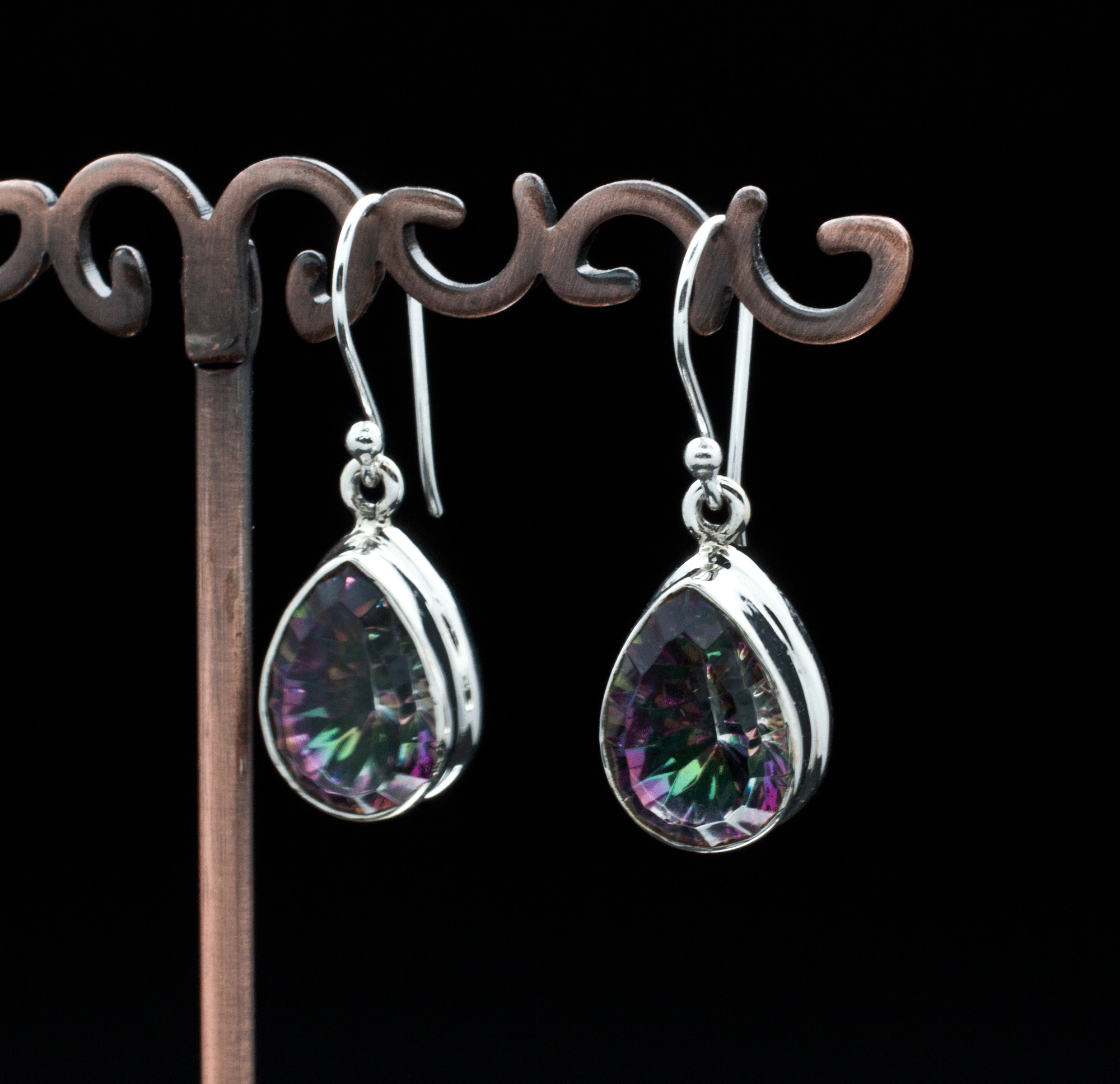 Sterling Silver Mystic Topaz Earrings