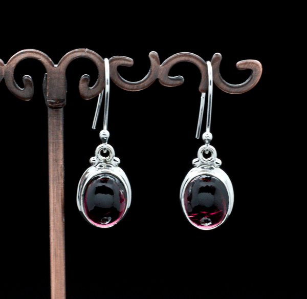 Sterling Silver Garnet Earrings