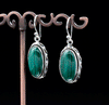 Sterling Silver Malachite Earrings