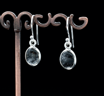 Sterling Silver Tourmalated Quartz Earrings