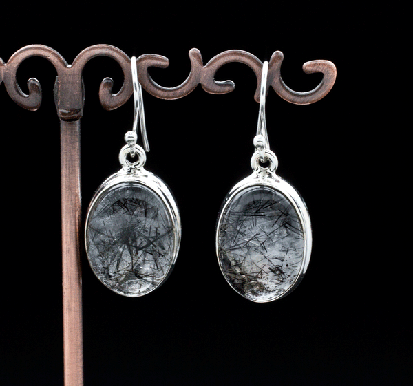 Sterling Silver Tourmalated Quartz Earrings