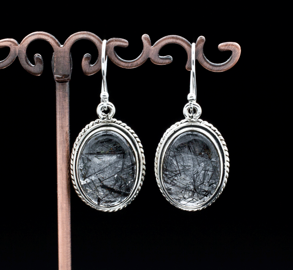 Sterling Silver Tourmalated Quartz Earrings