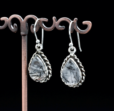 Sterling Silver Tourmalated Quartz Earrings
