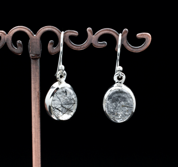 Sterling Silver Tourmalated Quartz Earrings