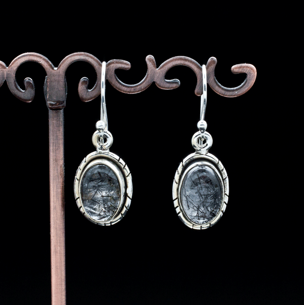 Sterling Silver Tourmalated Quartz Earrings