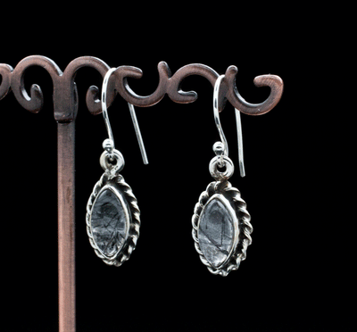 Sterling Silver Tourmalated Quartz Earrings